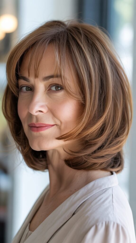 Layered Bob with Bangs