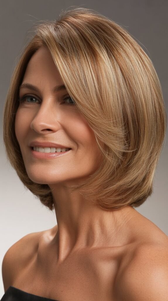 The Sleek and Polished Layered Bob