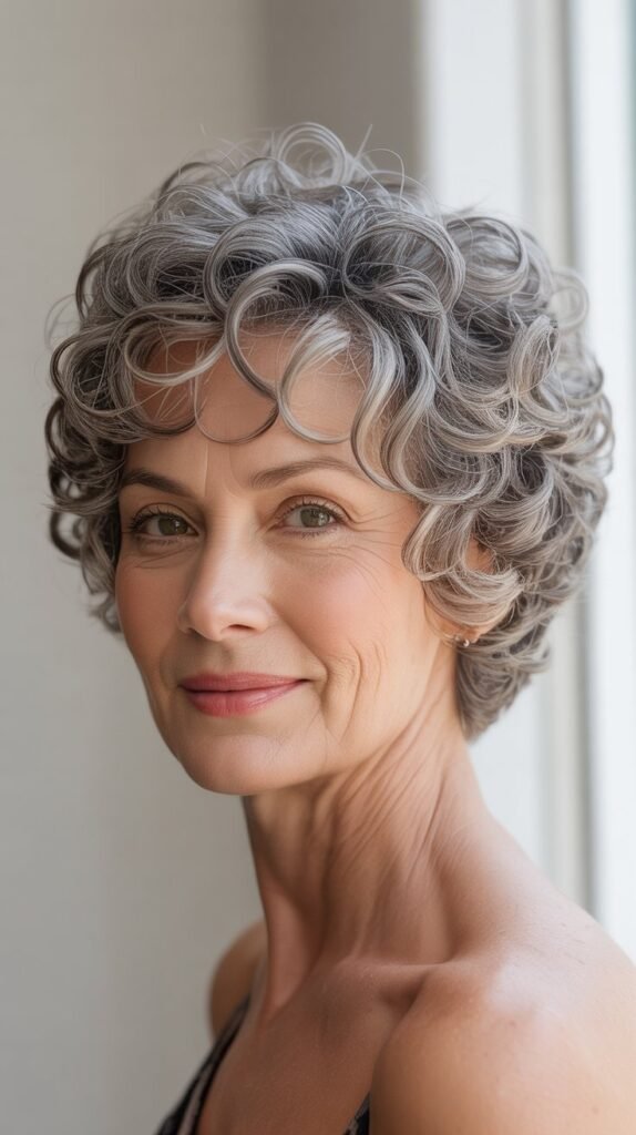 The Curly Pixie Cut with Volume