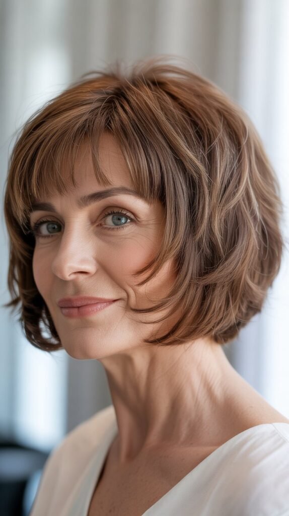 Messy Bob with Piece-y Bangs