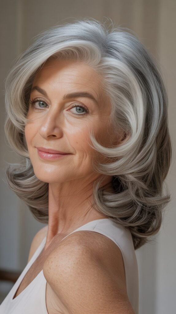  Feathered Mid-Length with Side Part