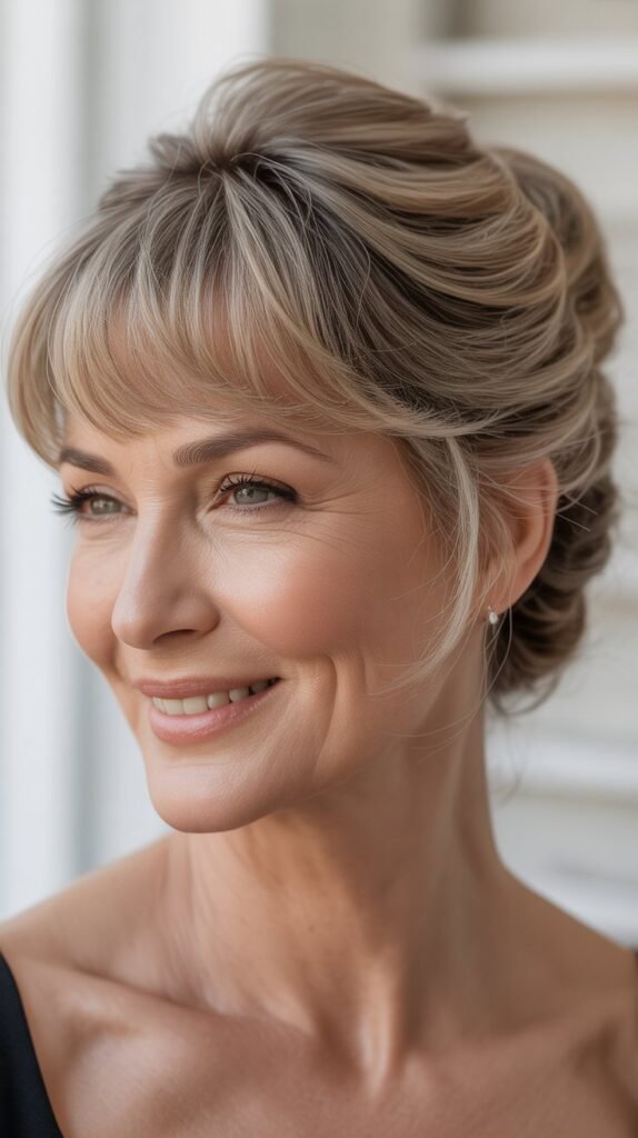 Wispy Bangs with Updos