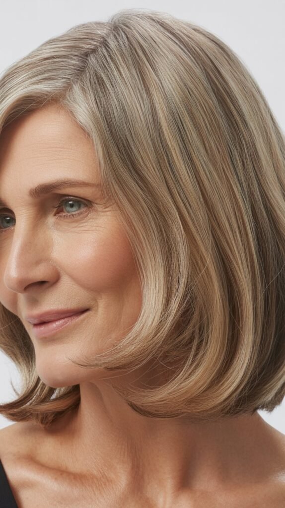 Side-Parted Bob with Subtle Wave