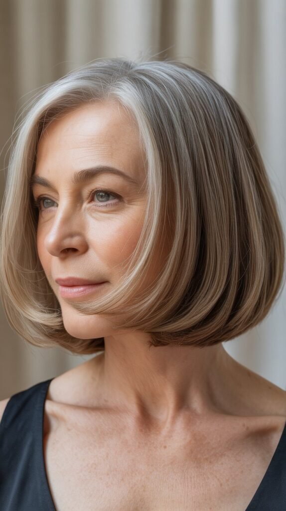 Jaw-Length Bob with Beveled Edges