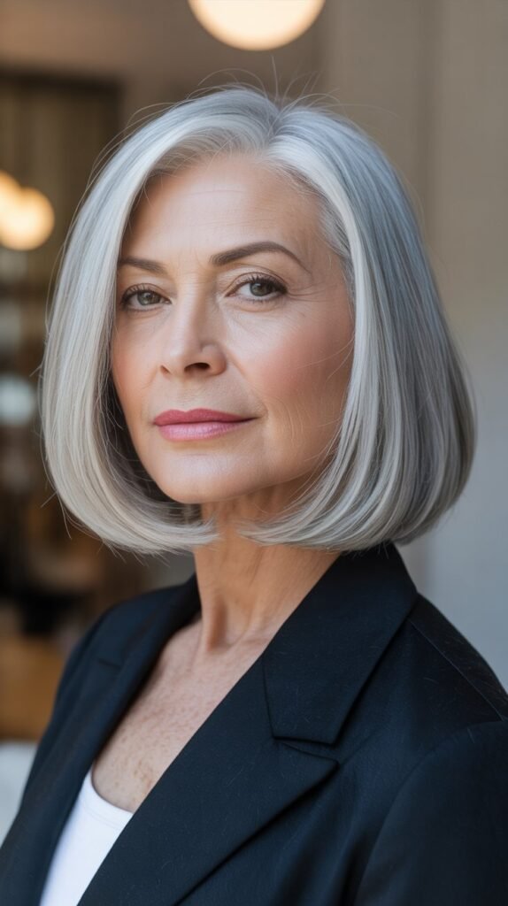 Chin-Length Blunt Bob