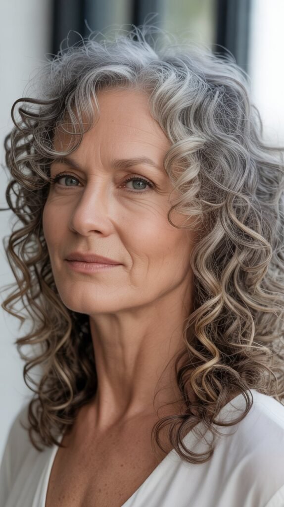 Curly Hair with Face-Framing Layers