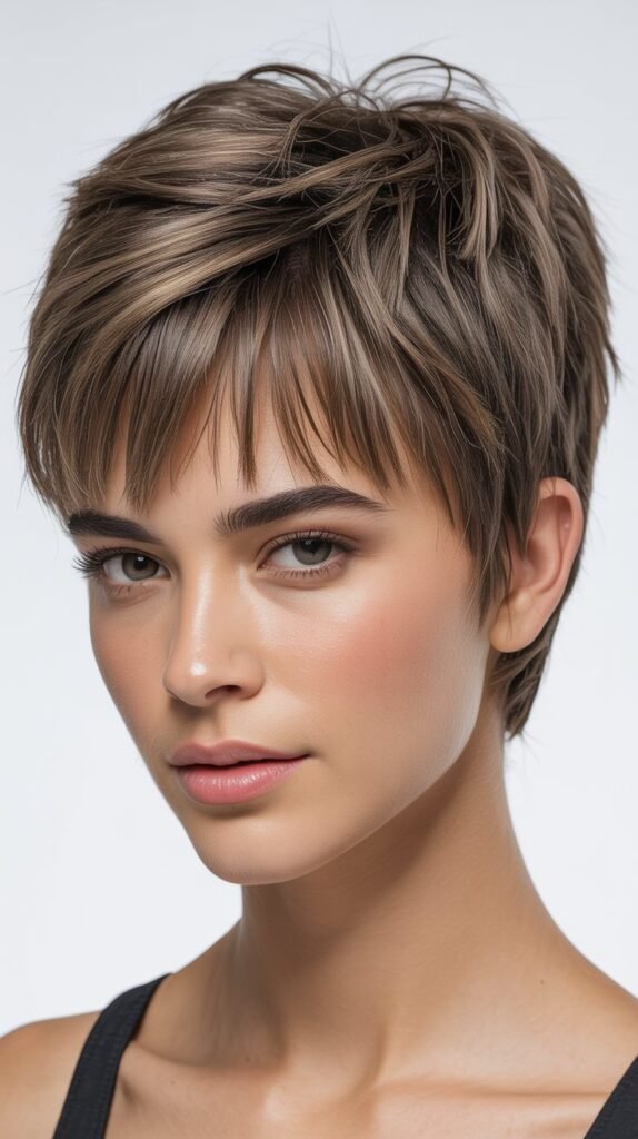 Textured Crop With Choppy Fringe