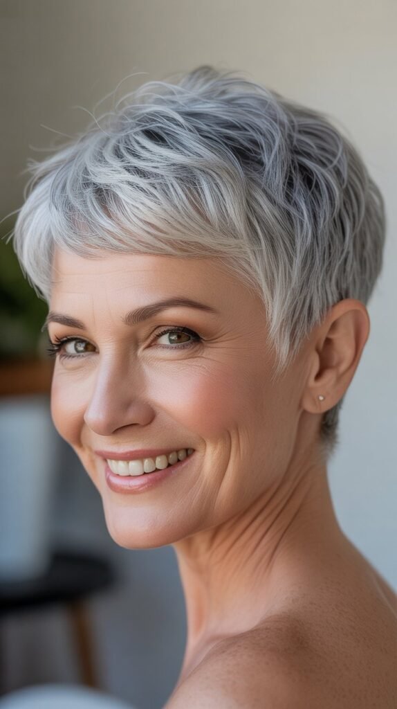 26 Beautiful Very Short Pixie Haircuts for Older Women