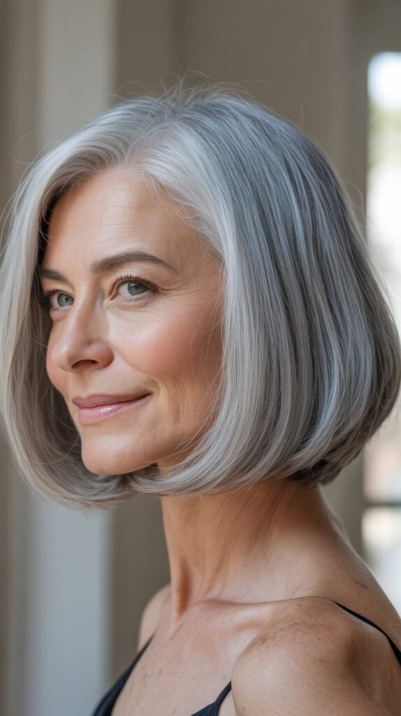 Sleek Silver Bob