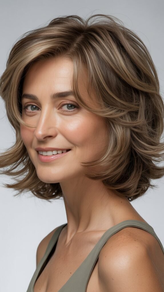 The Tousled, Textured Layered Bob