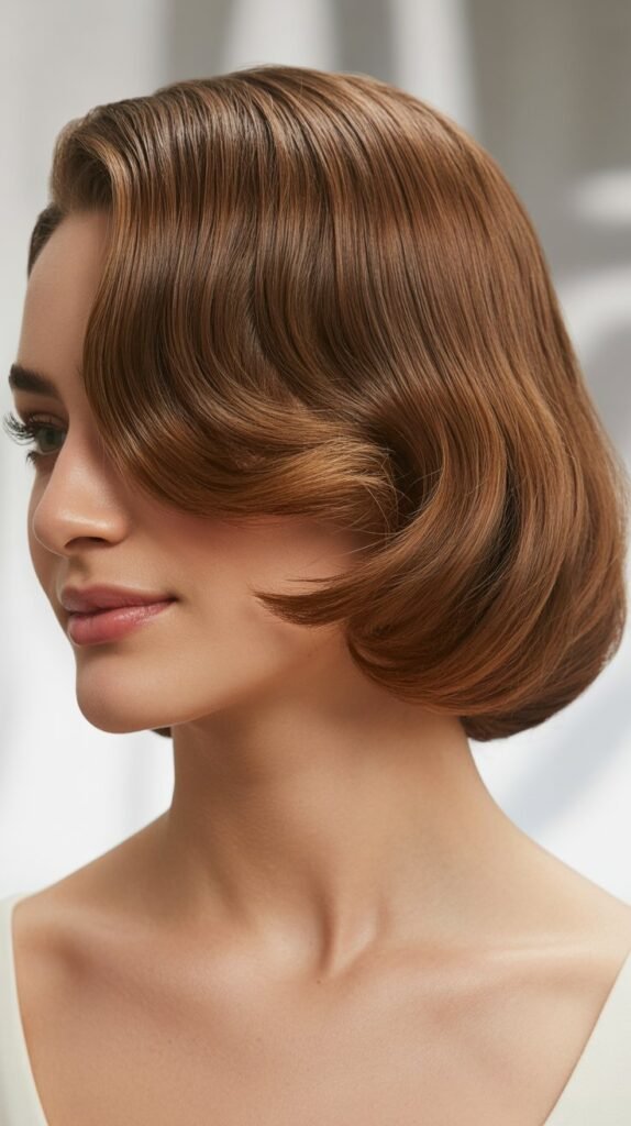 Sleek Side Part with Tucked End