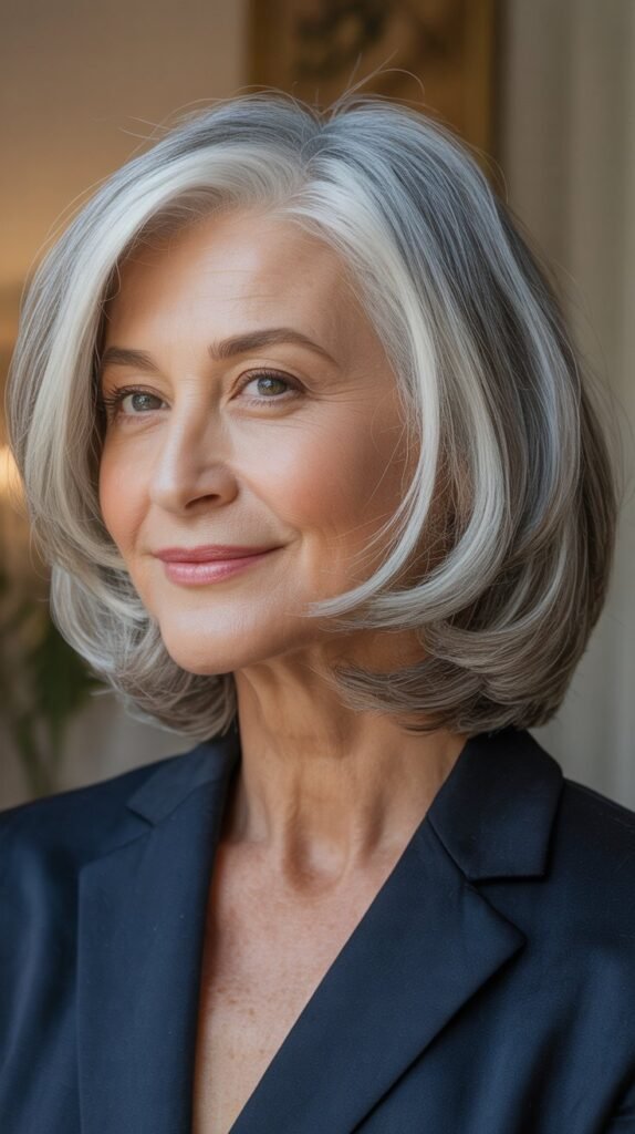 Chin-Length Bob with Internal Layers