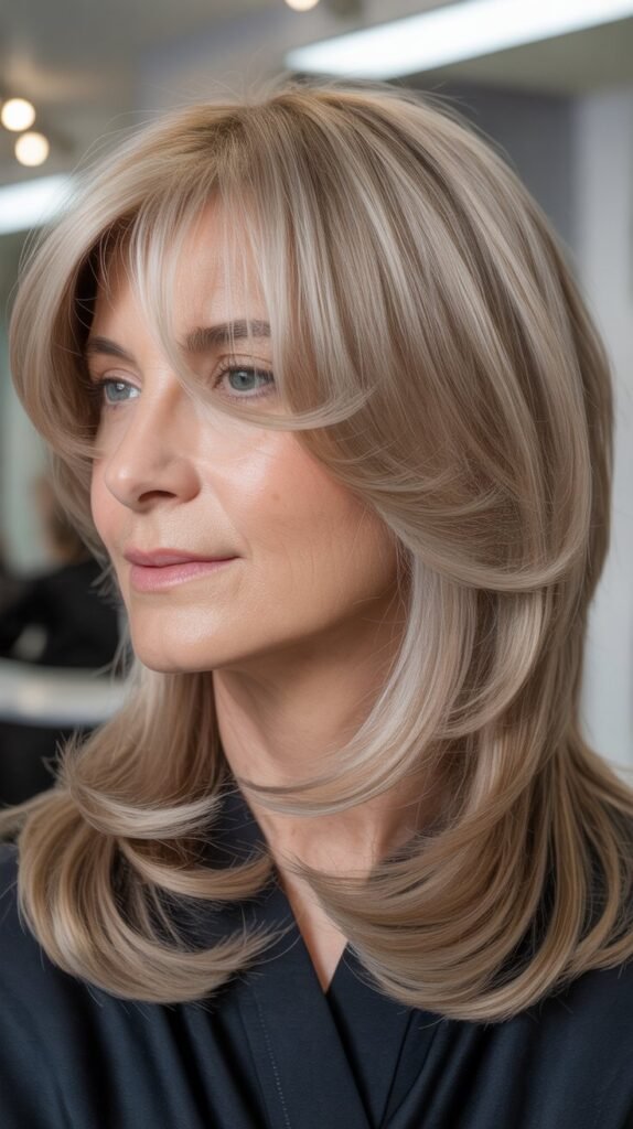 Layered Cut with Swoopy Side Bangs