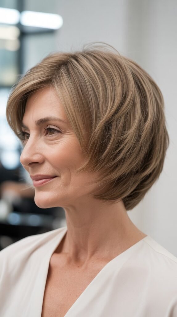The Feathered Bob at Collarbone Length