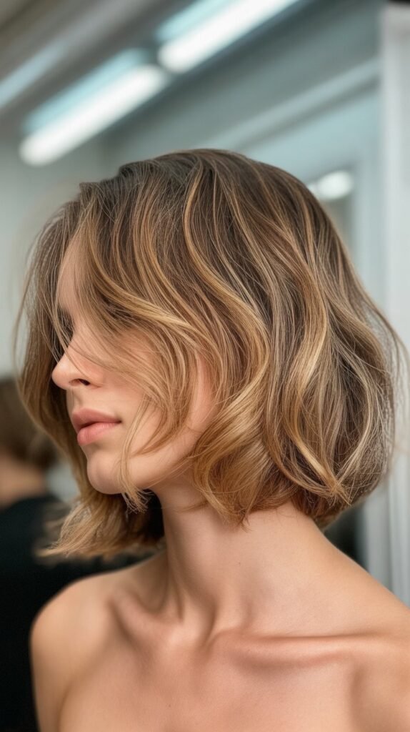 Textured French Bob with Piecey Ends