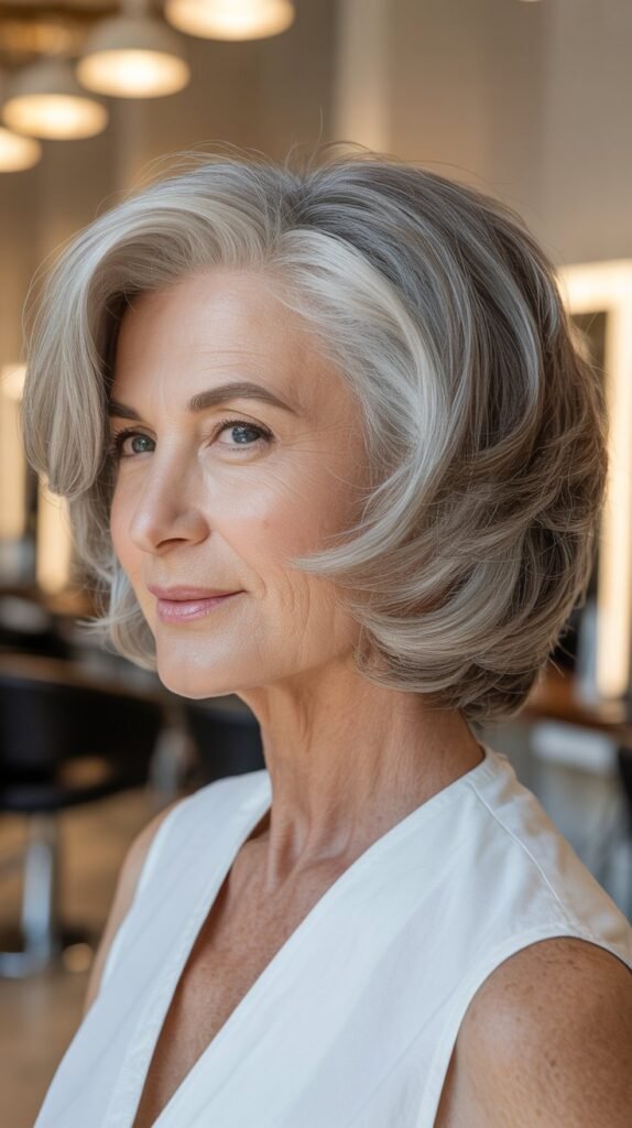 Side-Swept Bob with Volume