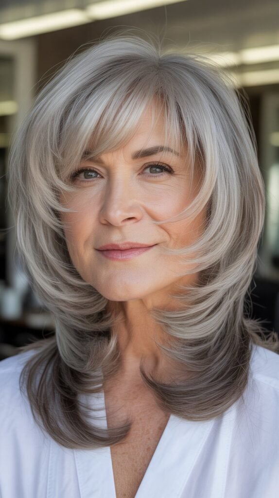 Medium Shag with Bangs and Texture