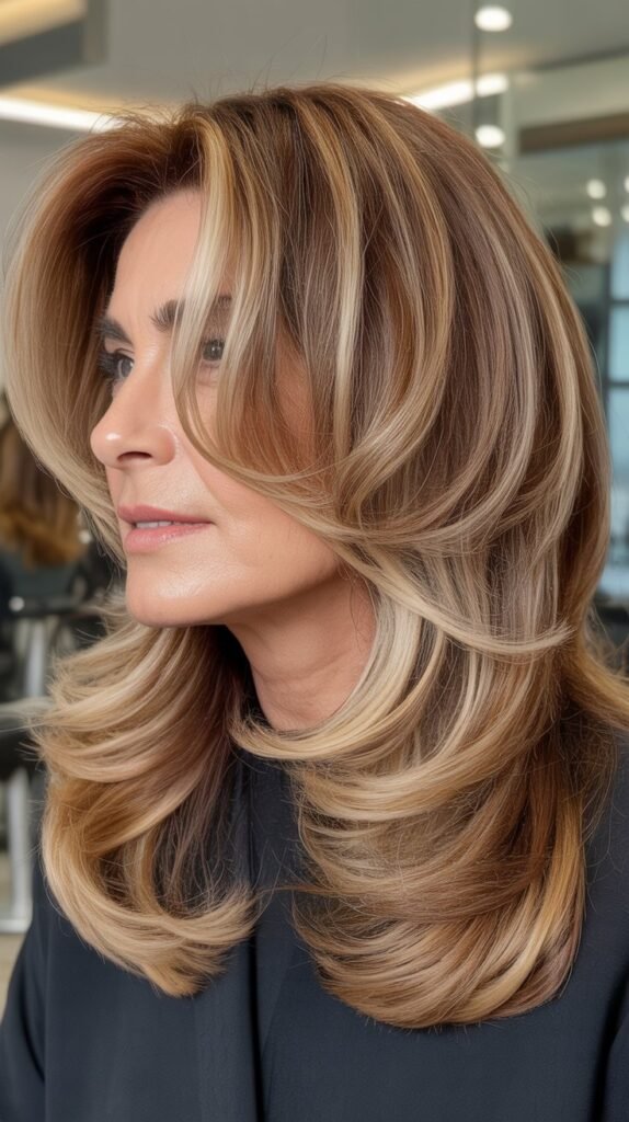 The Layered Cut with Balayage Highlights