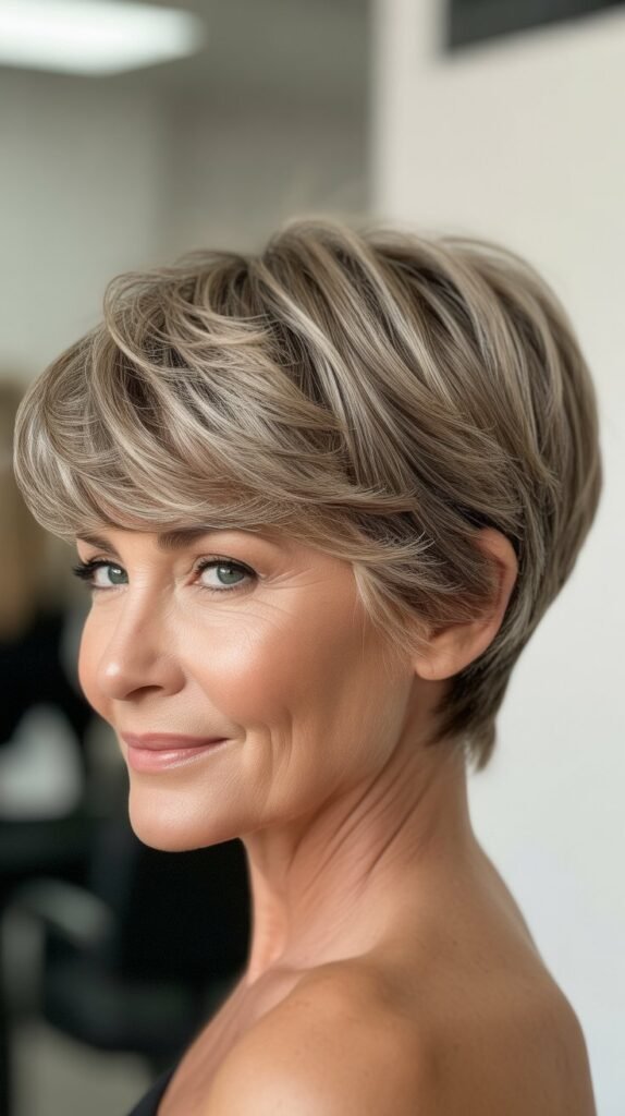 Layered Pixie with Long Crown