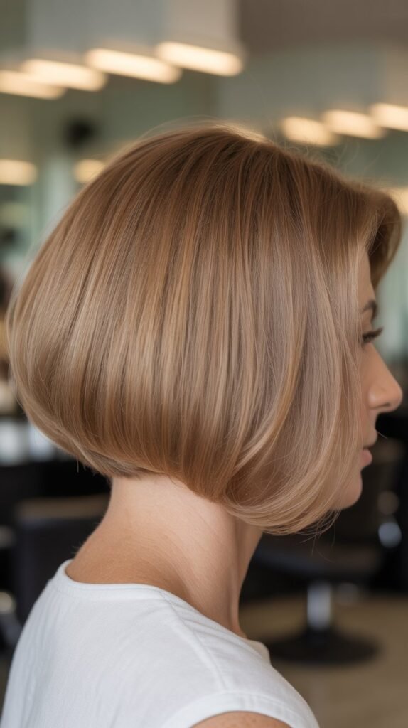 Rounded Bob with Graduated Nape
