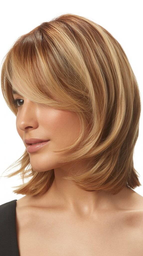 Soft Graduated Bob Layers with Side Bangs