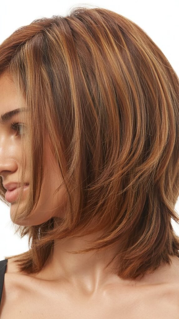 Layered Lob with Wispy Ends