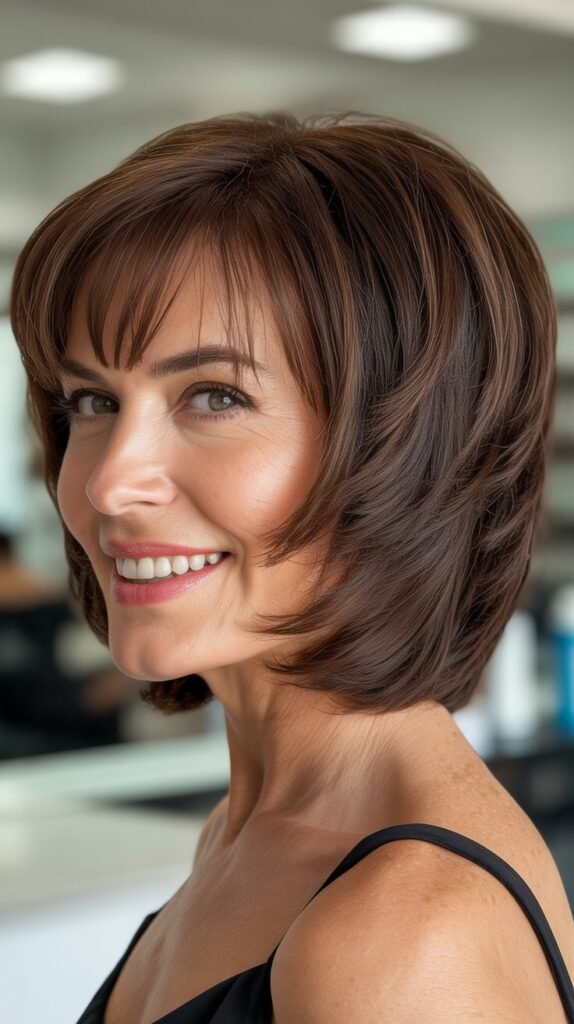 Disconnected Bob with Heavy Bangs