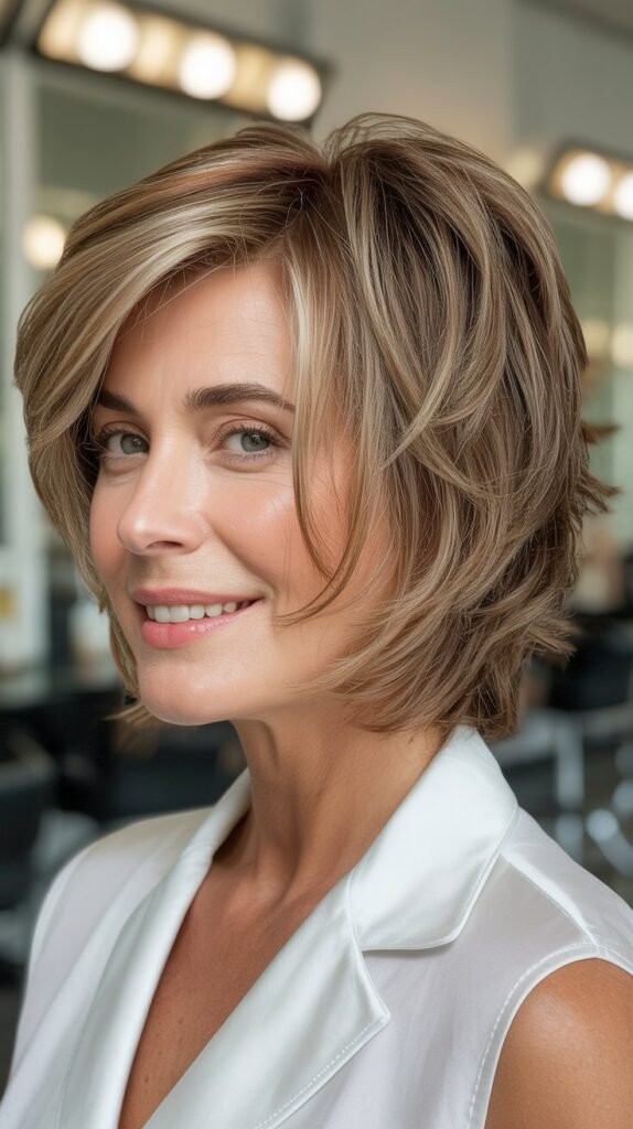 Textured Shaggy Layered Bob