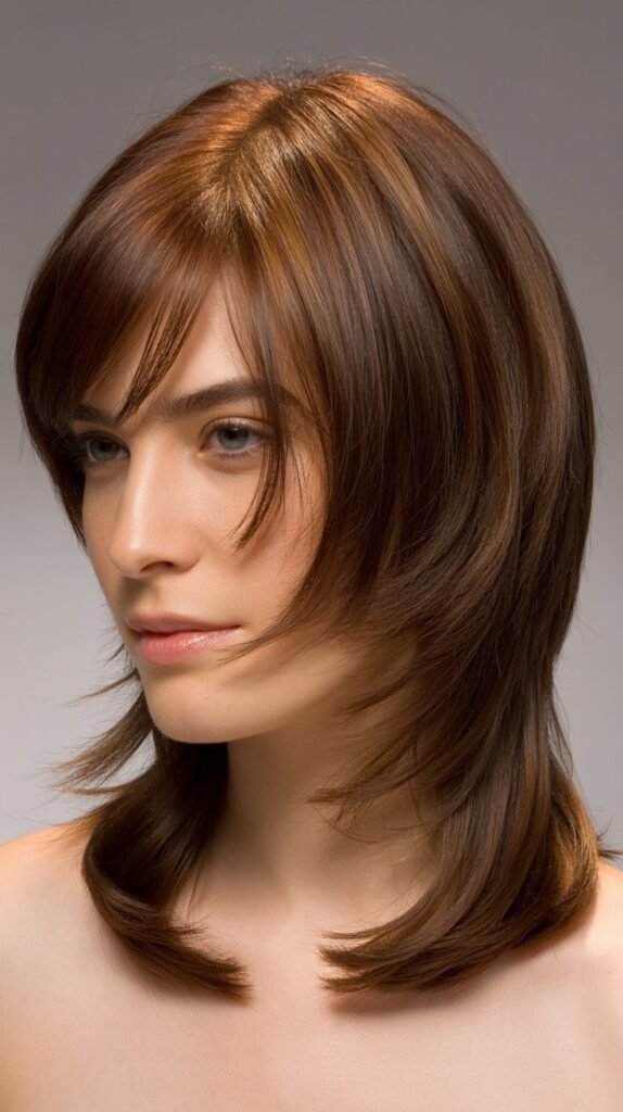 Medium A-Line Cut with Piecey Bangs