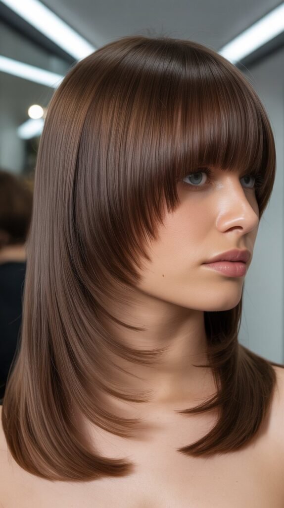 Precision Cut with Micro Layers and Straight-Across Side Bangs