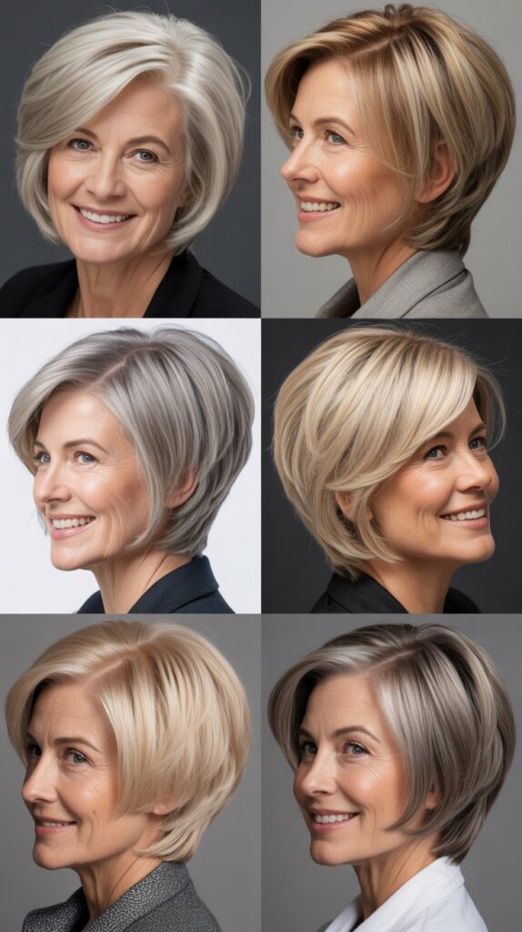 30 Easy-Care Haircuts for Women Over 50 That Still Look Chic 18 The Stacked Bob