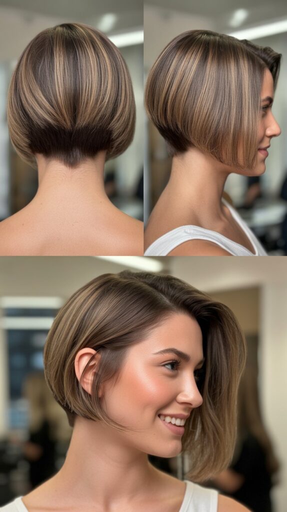 Long Bob With V-Cut Back and Graduated Front Layers