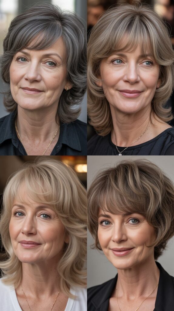37 Wispy Bangs for Women Over 50 That Instantly Soften the Face 11 Wispy Bangs for Fine Hair