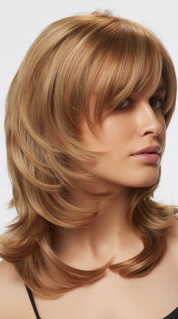 Tousled Layers with Curtain-Style Side Bangs