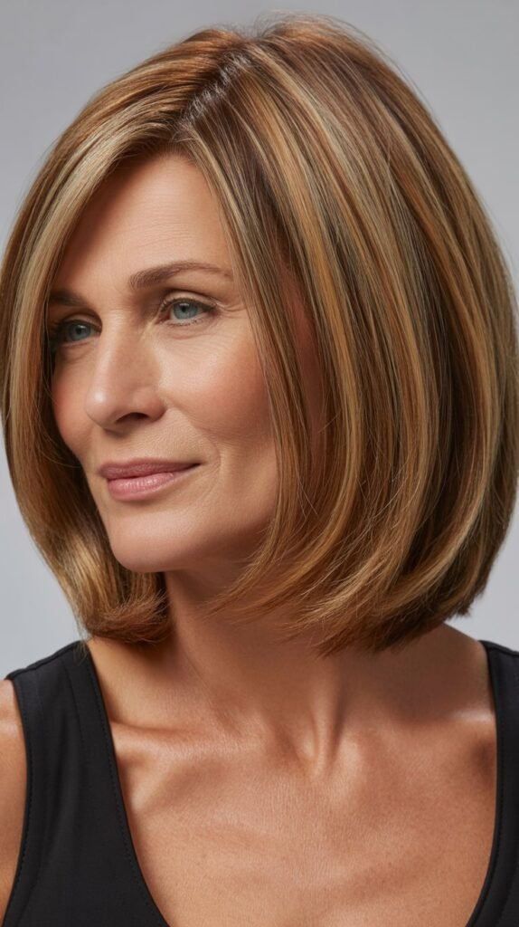 Shoulder-Length Bob with Internal Layers