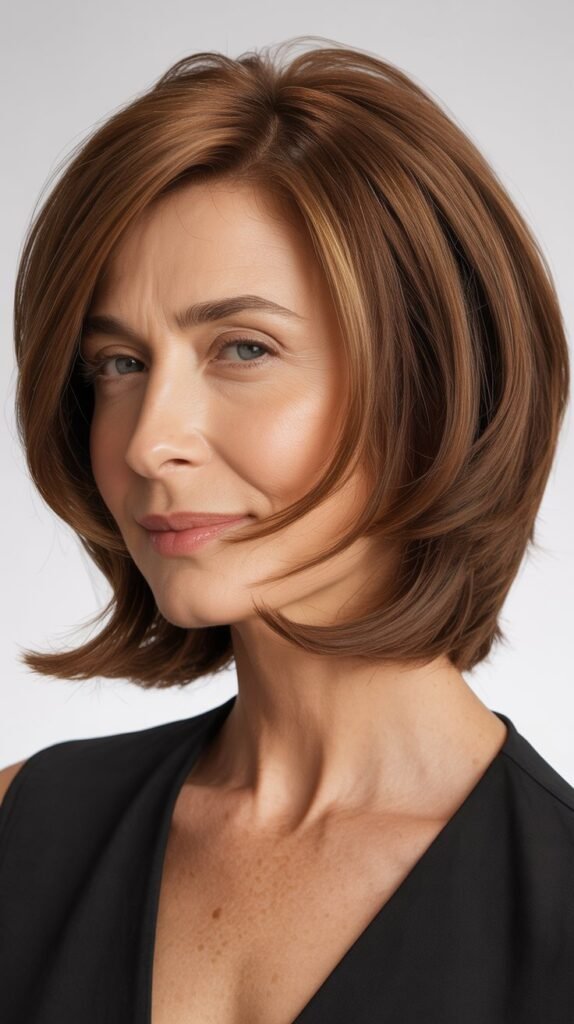 Layered Bob for Oval Faces