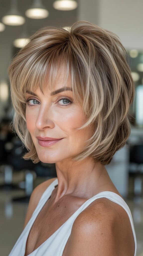 Textured Fringe with Shaggy Bob