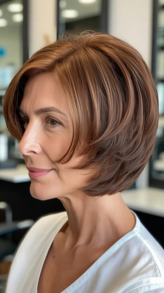 The Stacked Bob with Short Nape Layers