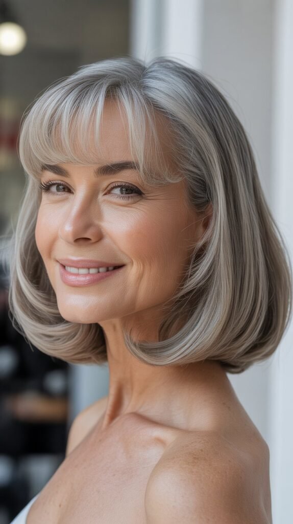  Bob with Curtain Bangs