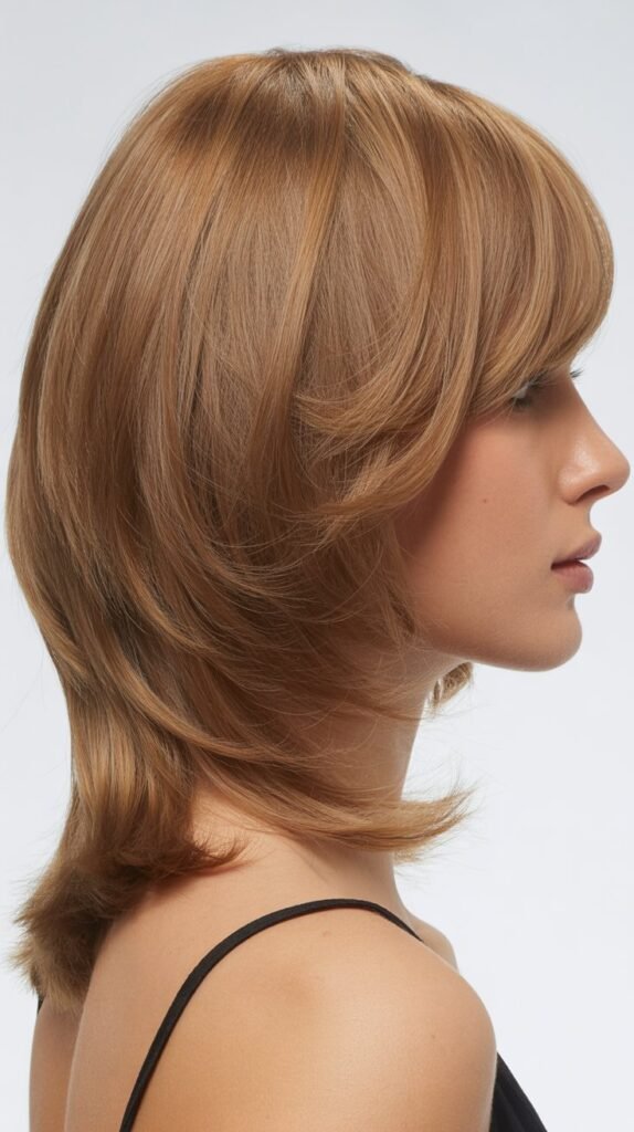 Layered Medium Cut with Side Fringe