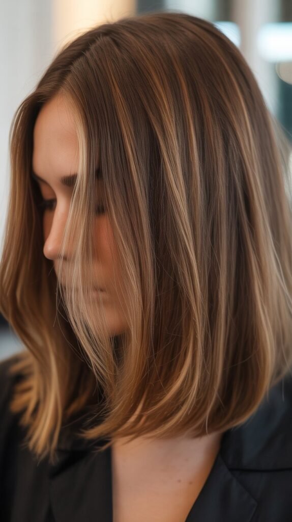 Long Bob with Balayage Dimension
