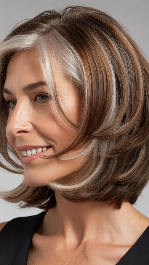 Layered Bob with Lowlights