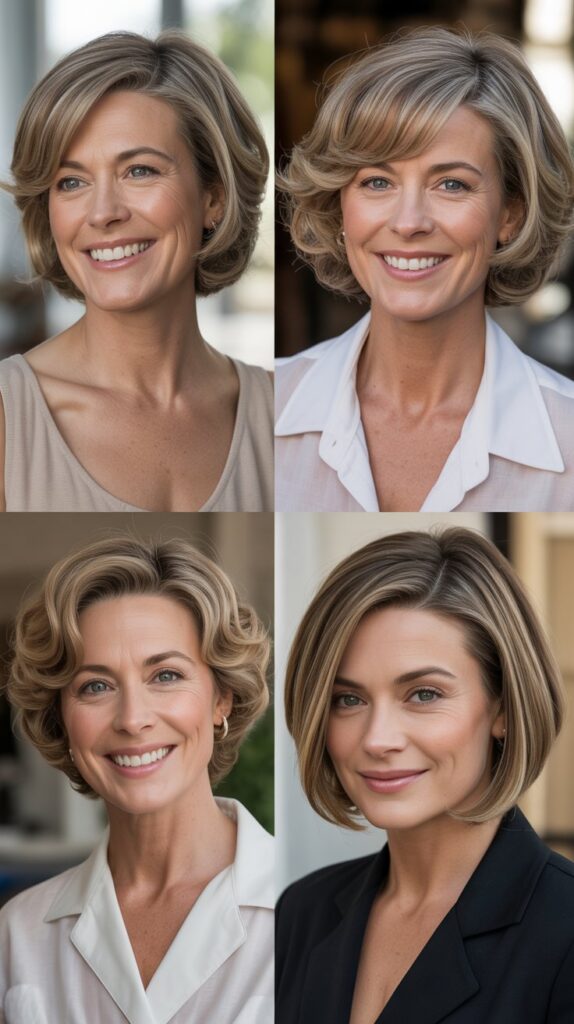 Chin-Length Bob with Flipped Ends