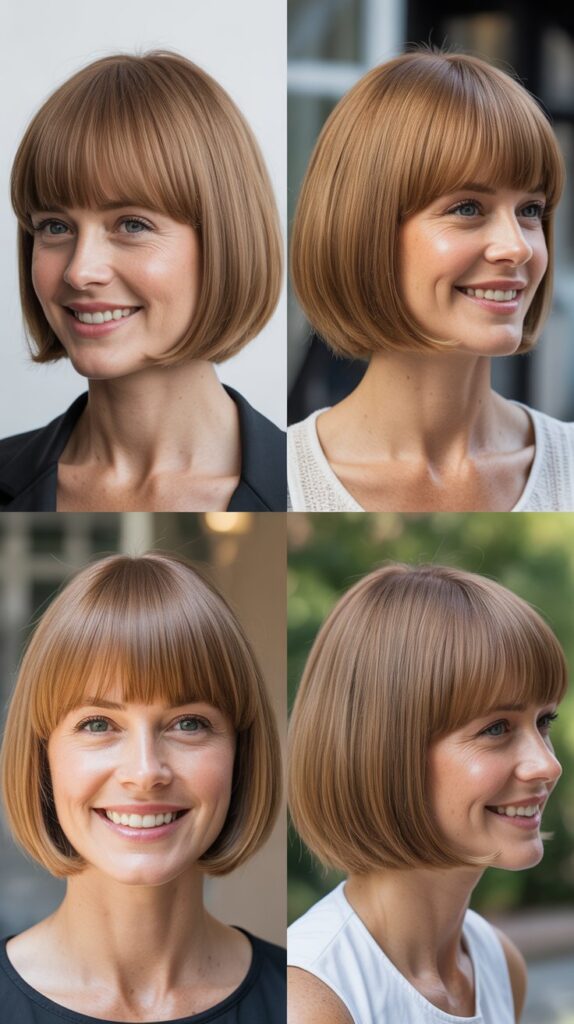 Classic Bob With Long Rounded Bangs