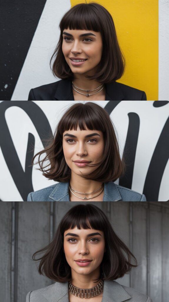 Long Bob with Micro Bangs