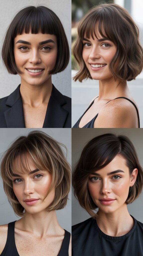 Structured Bob With Long Architectural Bangs