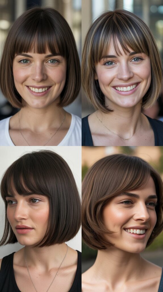 Balanced Bob With Long Proportional Bangs