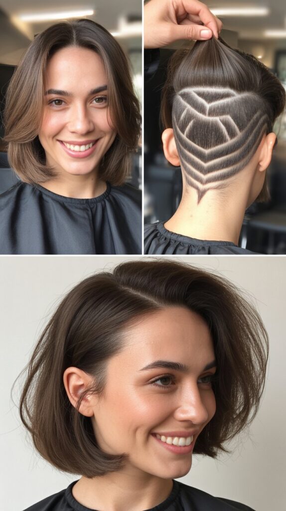 Sleek Lob with Undercut