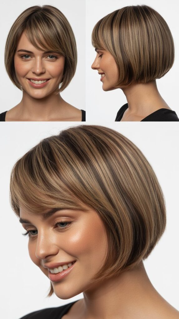 Precision Bob With Long Arched Bangs