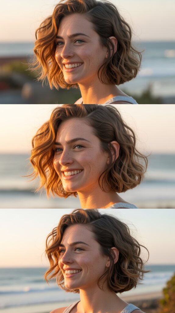 Tousled Long Bob for Wavy Hair